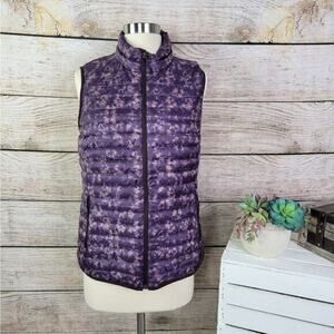 Eddie Bauer Microlight Down Vest Purple Zip Up Sleeveless Size‎ Small